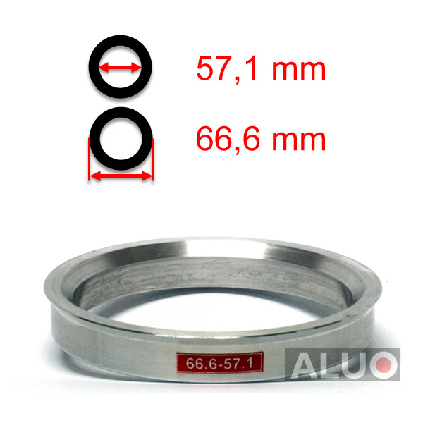 Alumínium Tehermentesítő gyűrűk 66,6 - 57,1 mm ( 66.6 - 57.1 ) - ingyenes szállítás
