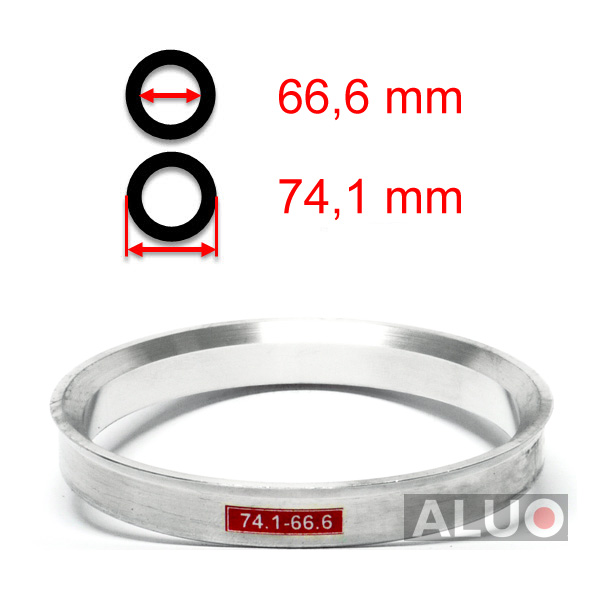 Alumínium tehermentesítő gyűrűk 74,1 - 66,6 mm ( 74.1 - 66.6 )