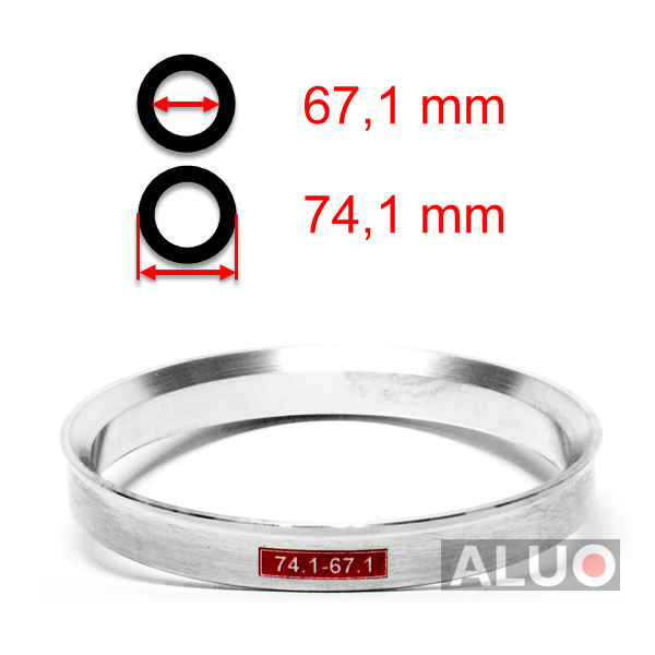 Alumínium tehermentesítő gyűrűk 74,1 - 67,1 mm ( 74.1 - 67.1 )