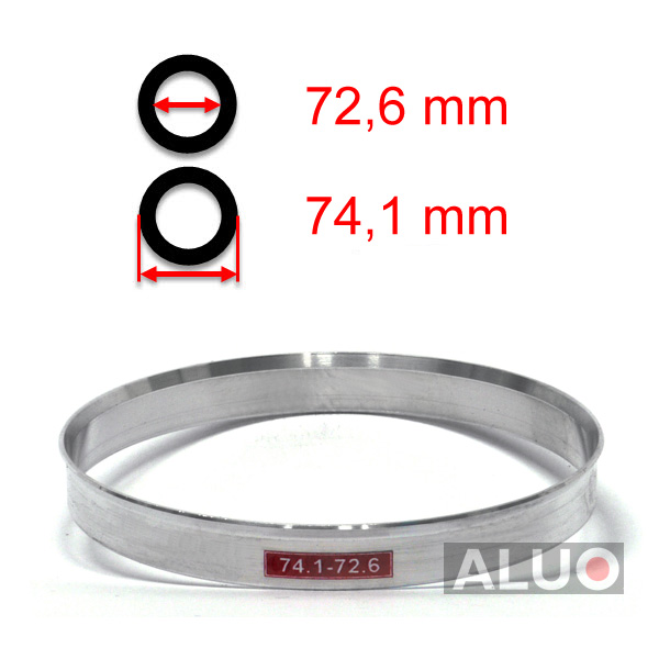 Alumínium tehermentesítő gyűrűk 74,1 - 72,6 mm ( 74.1 - 72.6 )