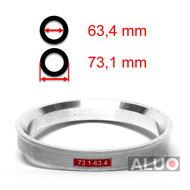 Alumínium tehermentesítő gyűrűk 73,1 - 63,4 mm ( 73.1 - 63.4 )