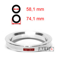 Alumínium tehermentesítő gyűrűk 74,1 - 58,1 mm ( 74.1 - 58.1 )